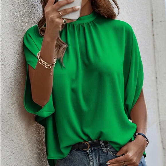 Boho tie back batwing sleeve top - Picture 5 of 15